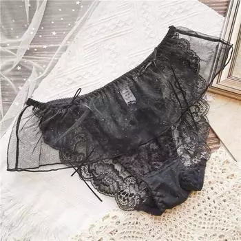 Женское нижнее белье, милые милые кружевные трусы с маленькой феей, сексуальные женские трусики с низкой посадкой One Size фиолетовый