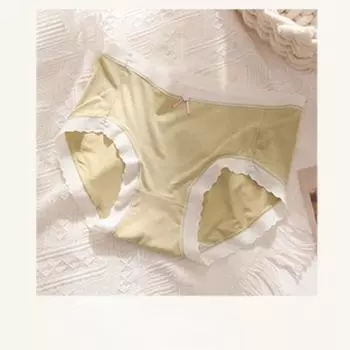 Женское нижнее белье модное и милое, с простой талией и удобными дышащими трусами. M