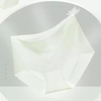 Женское нижнее белье с антибактериальным промежностным эффектом Ice Silk No Trace, летние тонкие трусики большого размера с плоскими углами и средней талией из Ice Silk L светло-зеленый