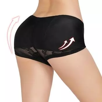 Женское нижнее белье с низкой талией и подтяжкой бедер, пояс, подушка для бедер, коррекция фигуры, коррекция бедер M чёрный