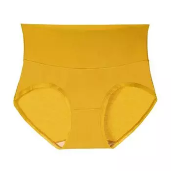 Женское нижнее белье с высокой талией, подтягивающее бедра и подтягивающее живот, антибактериальное нижнее белье из тутового шелка, дышащие треугольные брюки M