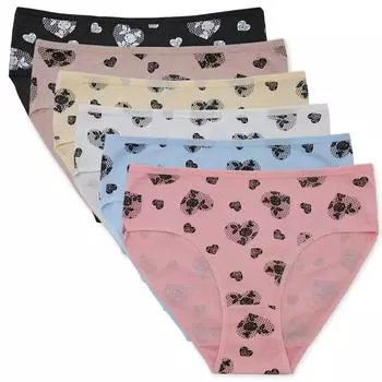 Женское нижнее белье с высокой талией, хлопковые женские трусики больших размеров, трусики, 6 шт./лот XXL