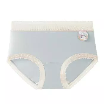 Женское нижнее белье с высокой талией, антибактериальные трусы, удлиненные, бесшовные, треугольные шорты, трусики M