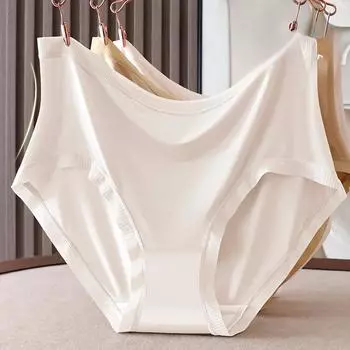 Женское нижнее белье с высокой талией, без следов, классического стиля, облегающие бедра, трусики-треугольники XL