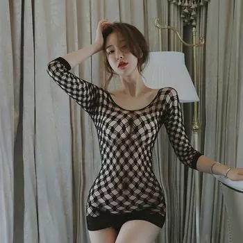 Женское нижнее белье Сетчатое белье Боди Платье Сексуальное платье Мода Взрослая Сексуальная одежда Костюм Женские платья Ночная одежда One Size