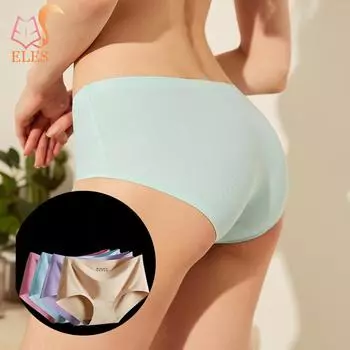 Женское нижнее белье, шелковое освежающее бесшовное нижнее белье, женские трусики, ультратонкие женские бесшовные трусы, сексуальное нижнее белье без следов M белый
