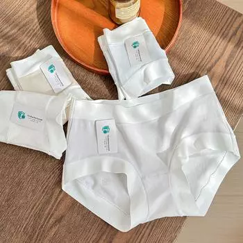 Женское нижнее белье, трусики 7А, женские дышащие антибактериальные трусы со средней талией большого размера для девочек без следов M
