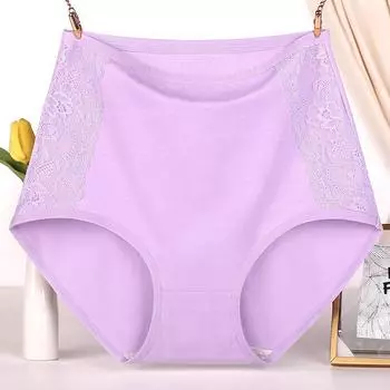 Женское нижнее белье Трусики Большие размеры XL-6XL Женские трусики с высокой талией XL абрикосовый