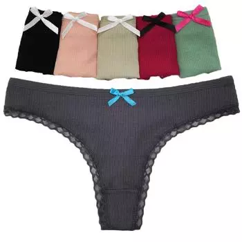 Женское нижнее белье, трусики, стринги, кружевные прозрачные трусы, трусы, стринги, 6 шт./лот M