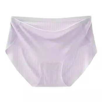 Женское нижнее белье Трусы из ледяного шелка с бесшовной талией, антибактериальные трусики с гиалуроновой кислотой в промежности, сексуальные женские трусики с треугольниками больших размеров для маленьких девочек M