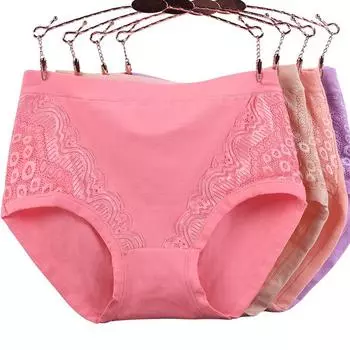 Женское нижнее белье, удобные дышащие трусики, женские трусы больших размеров, трусы для мам XL красный