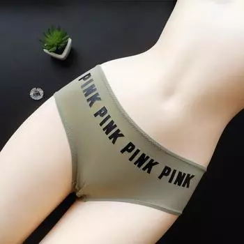 Женское нижнее белье Высокоэластичные трусики с принтом Женские низкие поясные трусы Женские трусы больших размеров M белый