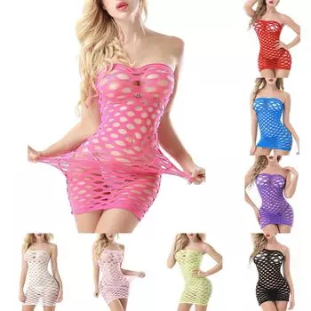 Женское нижнее белье в сеточку, сексуальное женское белье, сетчатая сорочка, ажурное платье, боди, боди, сексуальные эротические костюмы One Size