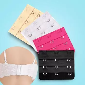 Женское нижнее белье Застежка на спине Бюстгальтер Удлинительная пряжка Трехрядный бюстгальтер с тремя пуговицами Удлинительная пряжка Металлическая пряжка average size
