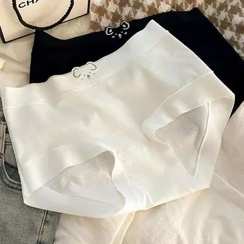 Женское нижнее белье, женские трусики больших размеров, дышащие без следов, милые треугольные трусы XL зелёный