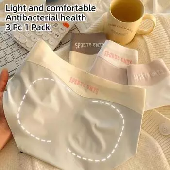 Женское нижнее белье Женское летнее антибактериальное белье больших размеров Женское нижнее белье для девочек с треугольными чашечками M синий
