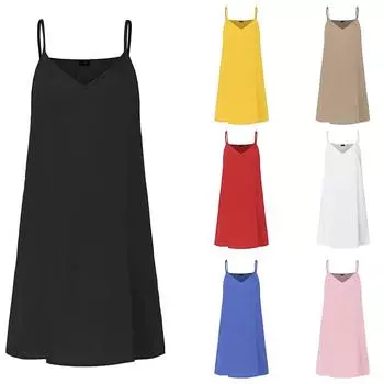 Женское нижнее платье VONDA на бретелях S хаки