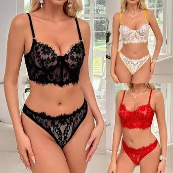 Женское ночное белье на тонких бретельках, прозрачные сексуальные ночные рубашки, кружевные пижамы, сексуальный комплект нижнего белья XL