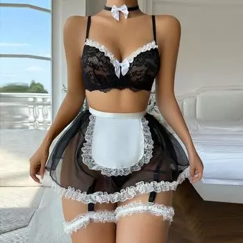 Женское ночное белье на тонких бретельках, прозрачные сексуальные ночные рубашки, кружевные пижамы, сексуальный комплект нижнего белья L