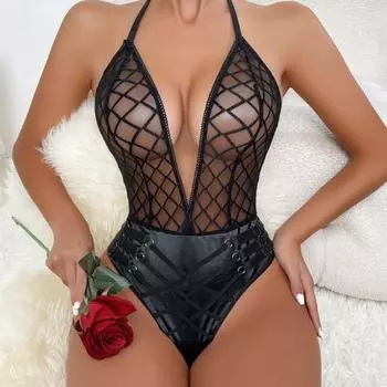 Женское ночное белье на тонких бретельках, прозрачные сексуальные ночные рубашки, кружевные пижамы, сексуальный комплект нижнего белья S