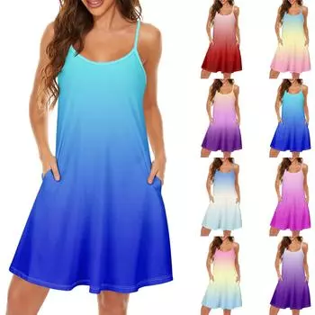 Женское облегающее платье, модное однотонное платье с круглым вырезом и карманом на бретельках L синий