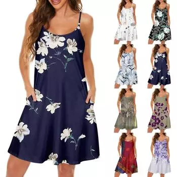 Женское облегающее платье, модное платье с круглым вырезом и карманом на бретельках L чёрный