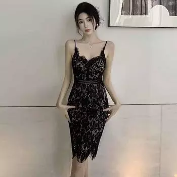 Женское облегающее платье-подтяжка с кружевом Hottie Eyelash S белый