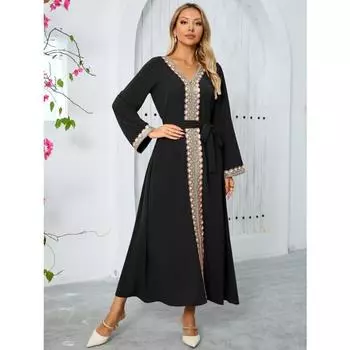 Женское облегающее платье с V-образным вырезом и контрастным кружевом в стиле темперамент S красный