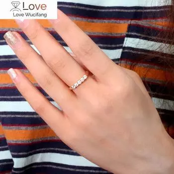 Женское обручальное кольцо из белого золота 14 карат 0,1 карата 3 мм, общий вес 0,5 карата, круглая огранка, муассанит, выращенный в лаборатории бриллиант