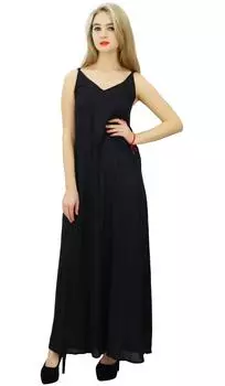 Женское однотонное макси-платье Bimba на тонких бретельках для летней пляжной одежды 10 королевский синий