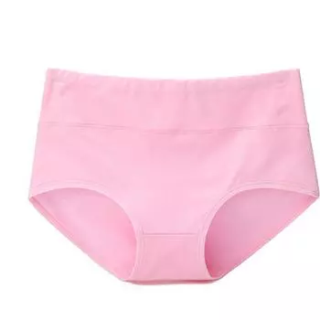 Женское однотонное нижнее белье с высокой талией, дышащие треугольные брюки, бесшовное модное нижнее белье M серый