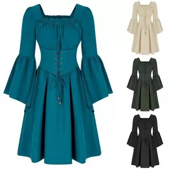 Женское однотонное узкое платье с разрезом на бретельках и завязками S чёрный