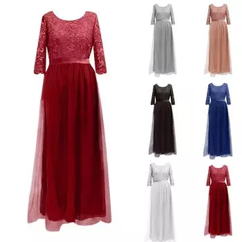 Женское официальное свадебное платье подружки невесты, длинное вечернее бальное платье для выпускного вечера, коктейльное платье XXXL синий