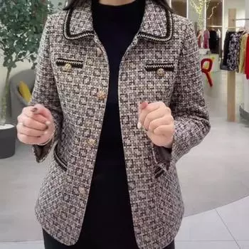 Женское осенне-зимнее пальто с карманами и лацканами, однобортный кардиган на пуговицах, толстый теплый длинный рукав OL, коммутирующий стиль, женская весенняя куртка больших размеров 4XL серый