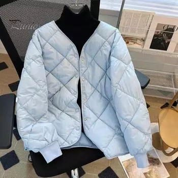 Женское осенне-зимнее пальто с V-образным вырезом, толстым длинным рукавом, теплое однотонное, гладкое, облегающее, с карманами на пуговицах, кардиган, хлопковое пальто, куртка M чёрный