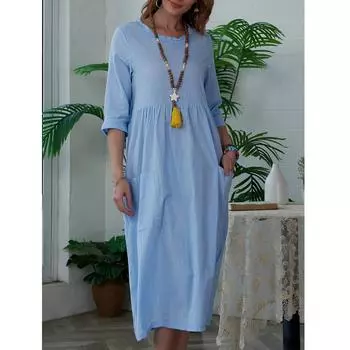 Женское осенне-зимнее платье сексуальное свободное вечернее платье с рукавом 3/4 S белый