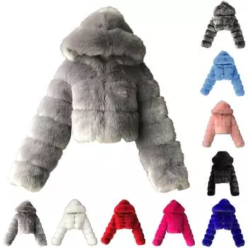 Женское осенне-зимнее плюшевое теплое пальто-кардиган с длинными рукавами S