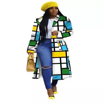 Женское осенне-зимнее свободное пальто с камуфляжным принтом и ветровкой с лацканами S оранжевый