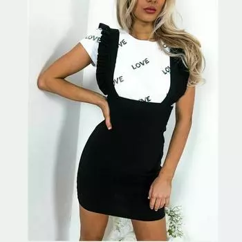 Женское осеннее клетчатое платье без рукавов Slim Fit с бретелями на бедрах S серый