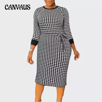 Женское осеннее платье Thousand Birdcage Plus Size с длинными рукавами Тонкое платье One Step 1XL