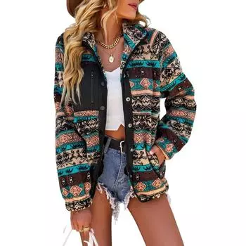 Женское осеннее теплое пальто с принтом на пуговицах, легкое пальто, осеннее пальто L синий