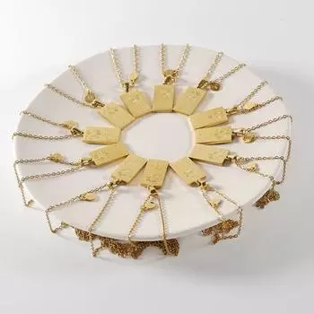 Женское ожерелье, элегантное декоративное ретро стильное ожерелье с гравировкой 12 созвездий, женское ожерелье, модные украшения Taurus