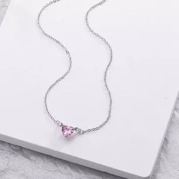 Женское ожерелье элегантный темперамент гипоаллергенный подарок ювелирные изделия блестящий искусственный хрустальный кулон в форме сердца для женщин