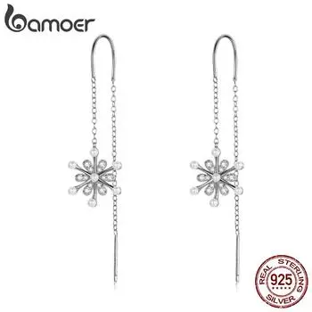 Женское ожерелье BAMOER из стерлингового серебра 925 пробы, окисленная цветная рыбья чешуя, ювелирные украшения