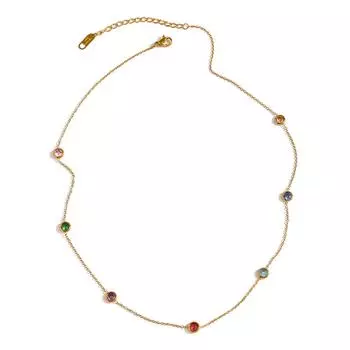 Женское ожерелье-цепочка Eetit из нержавеющей стали 316L с цветным цирконием