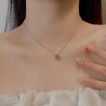 Женское ожерелье-цепочка на ключицу с кубическим цирконием, подвеска Deamy Star Moon, регулируемая с удлиненным креплением Star