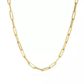 Женское ожерелье-цепочка с зажимом из нержавеющей стали, ожерелье из золотой цепи, модные мужские ювелирные изделия, подарочные звенья-скрепки, женские ювелирные изделия золотой