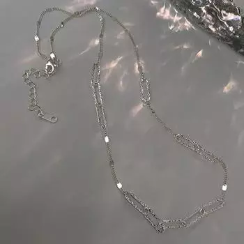 Женское ожерелье-цепочка скрепка звено цепи чокер дамы девушки простые модные украшения