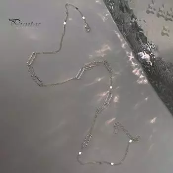 Женское ожерелье-цепочка скрепка звено цепи чокер дамы девушки простые модные украшения для повседневной носки подарки вечеринки аксессуар серебряный