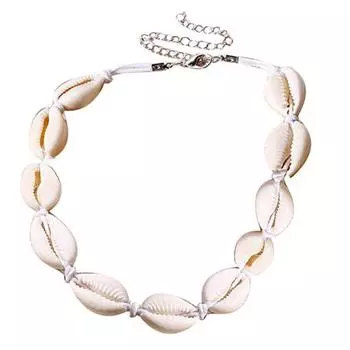 Женское ожерелье-чокер из ракушки каури с бисером ручной работы, гавайские пляжные украшения